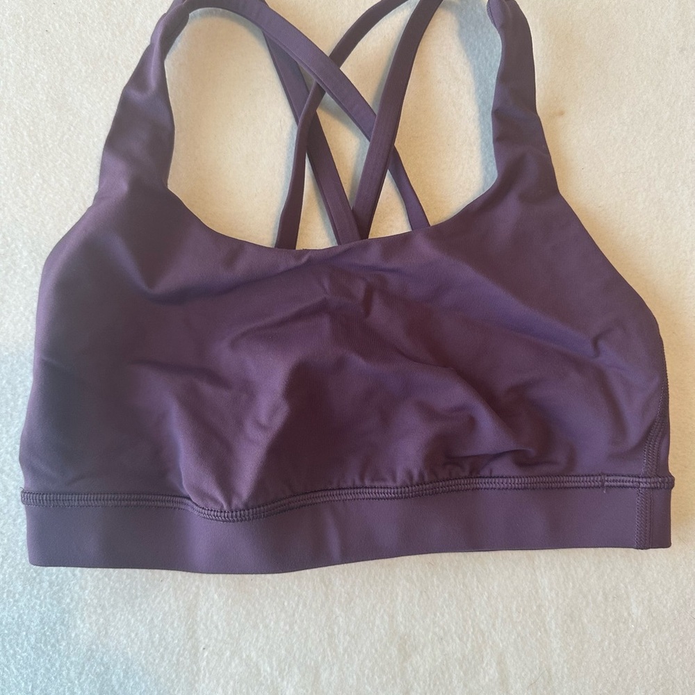 Size 4 Lululemon women's purple sports bra 

#2